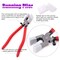 3Pcs Heavy Duty Glass Running Pliers, Breaker Grozer Pliers and Grip Oil Feed Glass Cutter Kit, Professional Stained Glass Cutting Tool with Extra Rubber Tips Perfect for Stained Glass Work